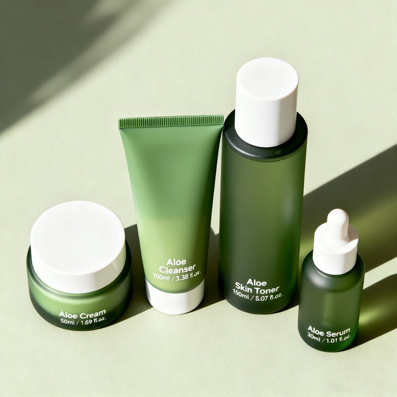 Skincare Set Manufacturer - Private Label Aloe Vera Cleanser Mask Toner Serum for Women