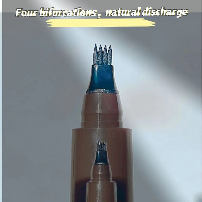 Eyebrow Pen Manufacturer - Long Lasting 3d Waterproof Microblading 4 Fork Tip Pencil