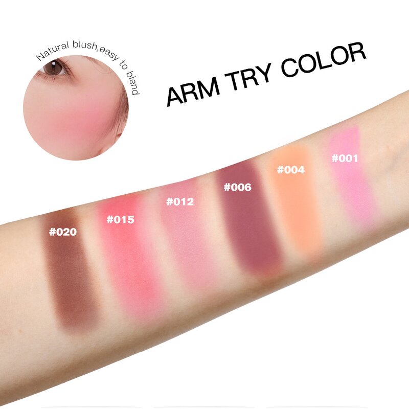 Blusher Manufacturer - Professional Cosmetic 6 Colors Makeup Rose Glow Pink Palettes Wholesale