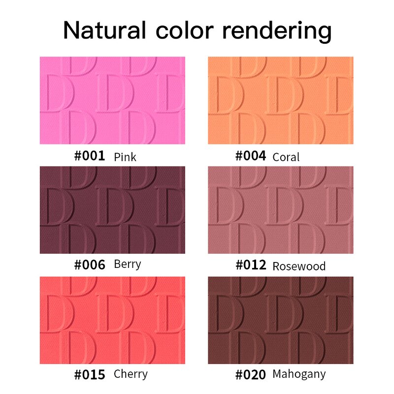 Blusher Manufacturer - Professional Cosmetic 6 Colors Makeup Rose Glow Pink Palettes Wholesale