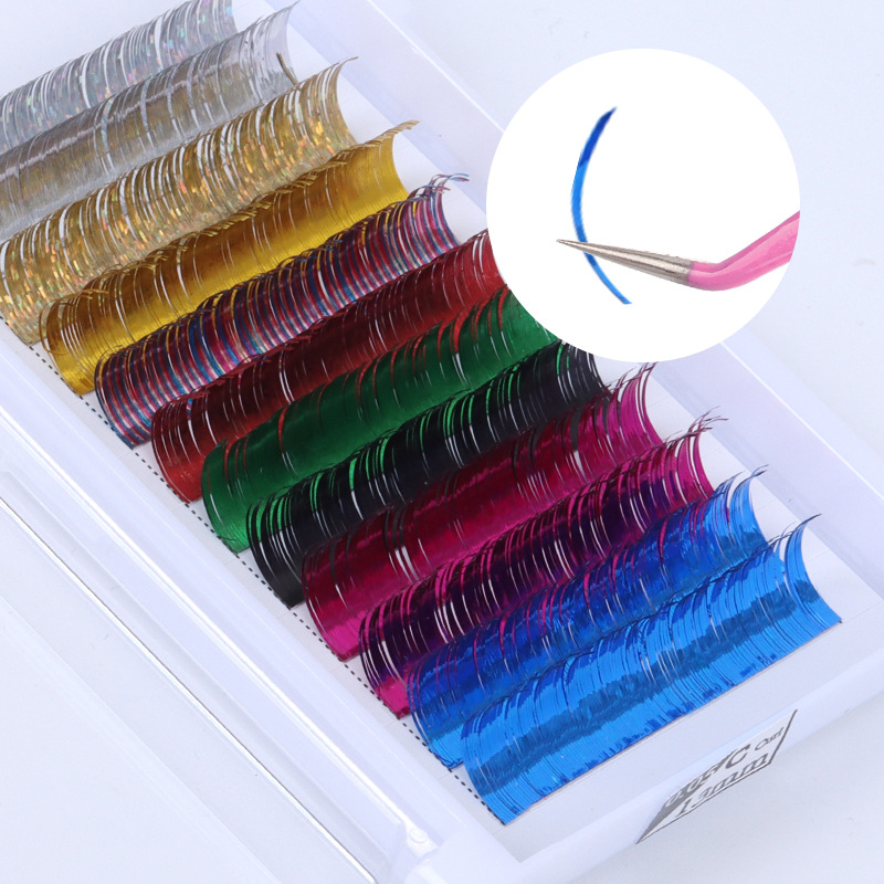 False Eyelashes Supplier - Colorful Silk Thread Densely Packed