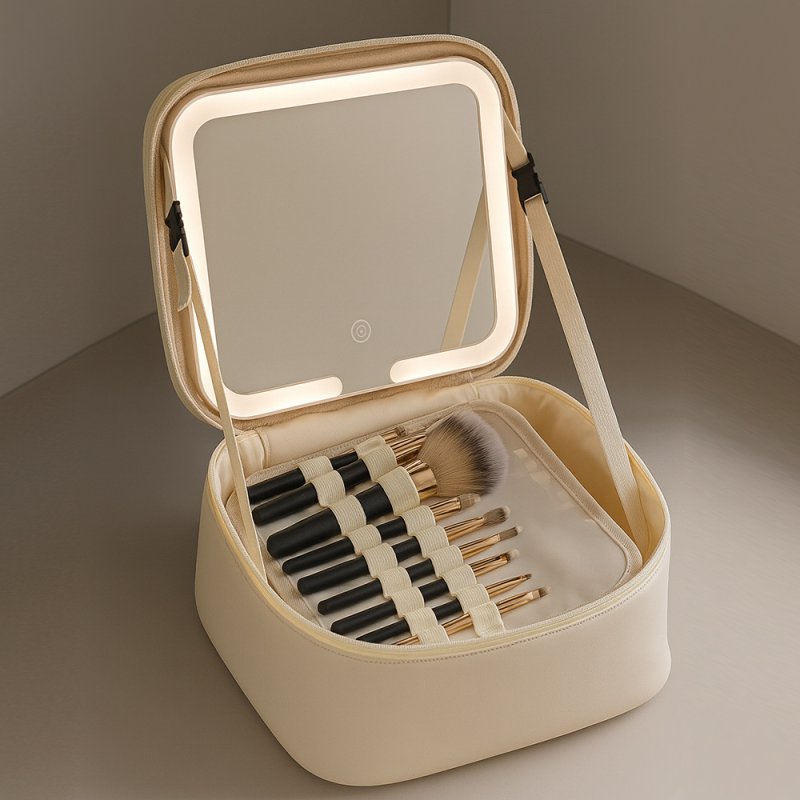 Travel Cosmetic Bag Factory - Large Capacity LED Mirror