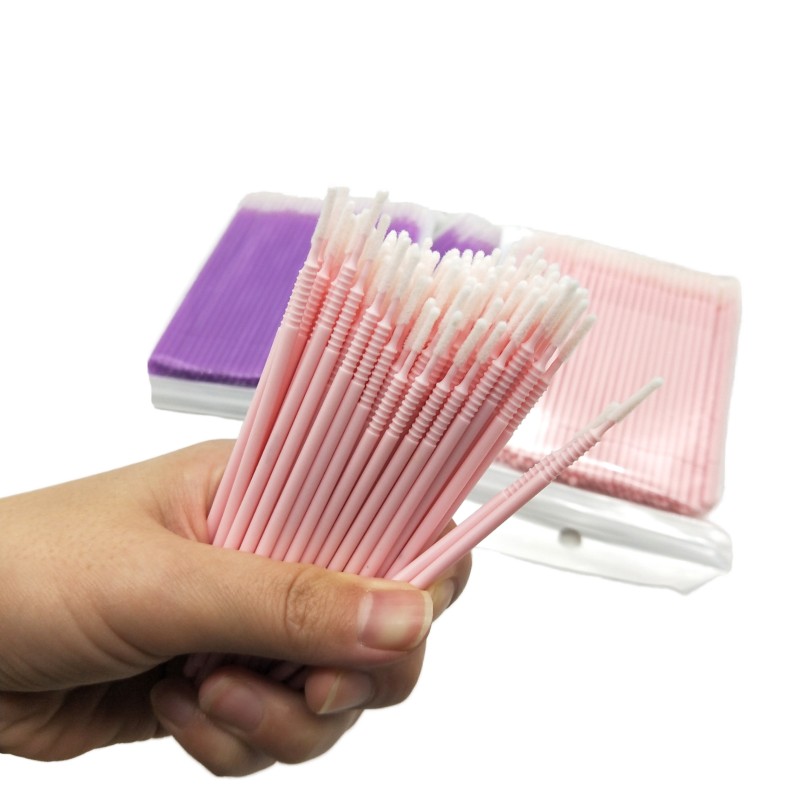 Eyelash Cleaning Swab Manufacturer - Disposable 100 Pcs Nylon