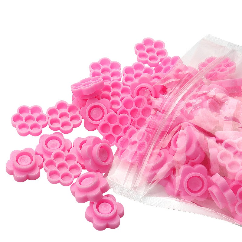 Eyelash Glue Tray Factory - 100pcs 8 Holes Flower Design
