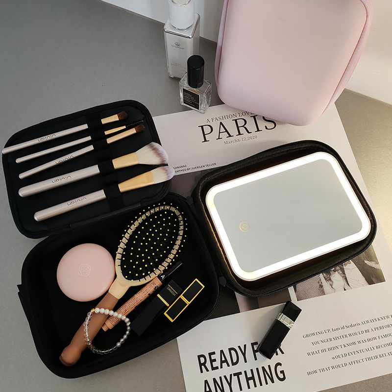 Makeup Bag Supplier - Portable Travel LED Light Mirror