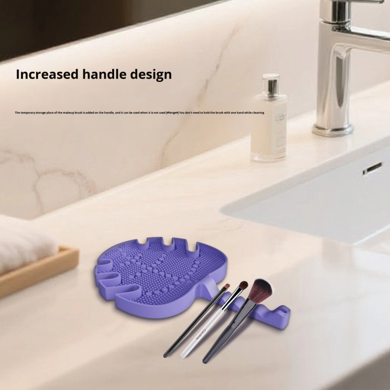 Makeup Brush Cleaning Pad Factory - Silicone Maple Leaf Design