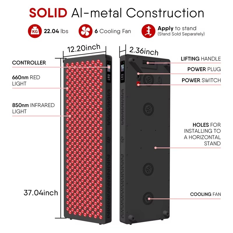 Red Light Therapy Panel Factory - 8 Wavelength Dual Chip Timer