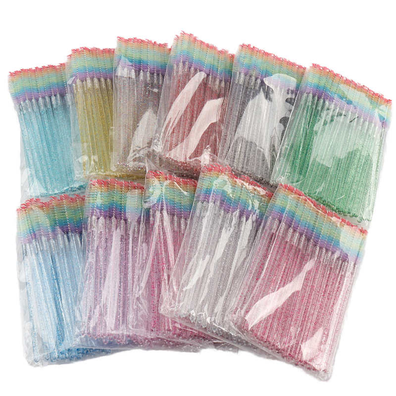 Eyelash Brush Manufacturer - 50pcs Rainbow Crystal Solid Rod