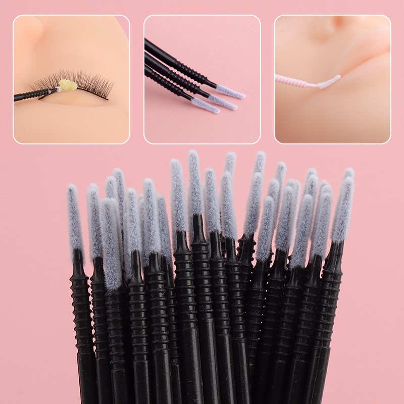 Eyelash Cleaning Swab Manufacturer - Disposable 100 Pcs Nylon