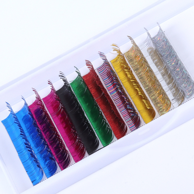 False Eyelashes Supplier - Colorful Silk Thread Densely Packed