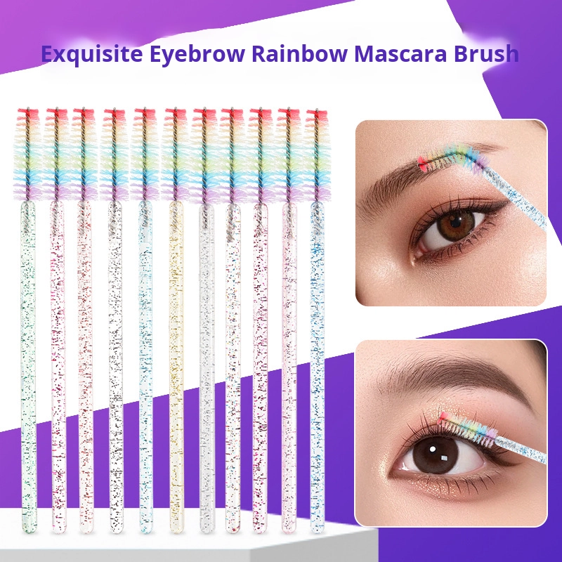 Eyelash Brush Manufacturer - 50pcs Rainbow Crystal Solid Rod