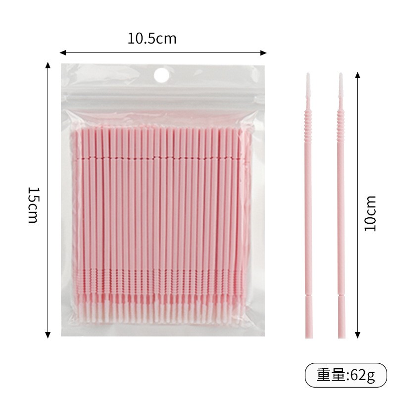 Eyelash Cleaning Swab Manufacturer - Disposable 100 Pcs Nylon