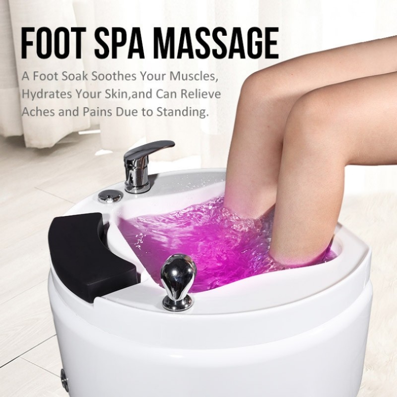 Foot Massage Sink Supplier - LED Portable Pedicure Bowl