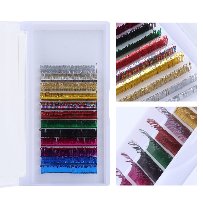 False Eyelashes Supplier - Colorful Silk Thread Densely Packed