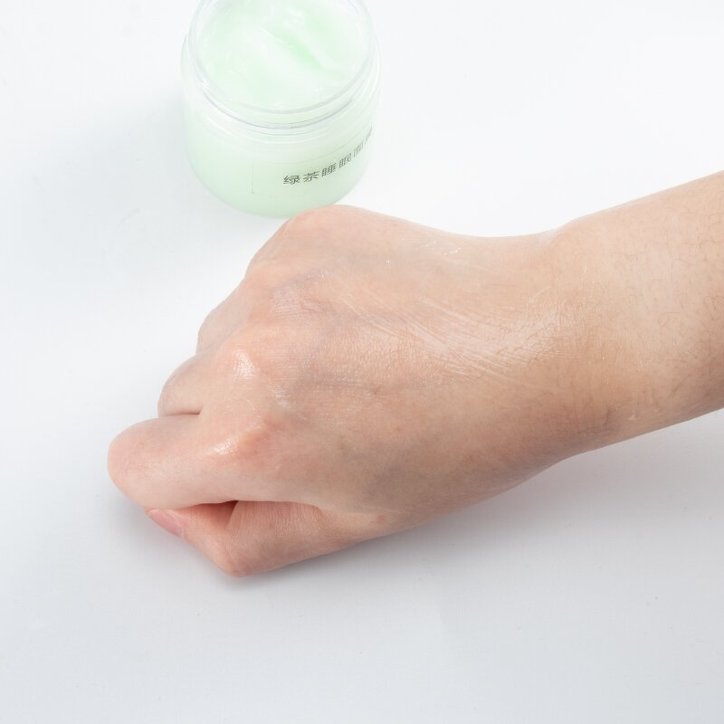 Facial Mask Manufacturer - Natural Nourishing Whitening Green Tea Sleep Mask Anti-Oxidation Gel Mask