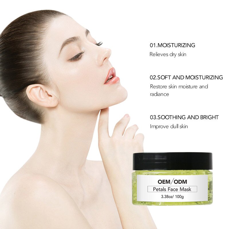 Face Mask Manufacturer - OEM Private Label Korean Rose Petal Gel Mask Clay Mask Moisturizing Organic