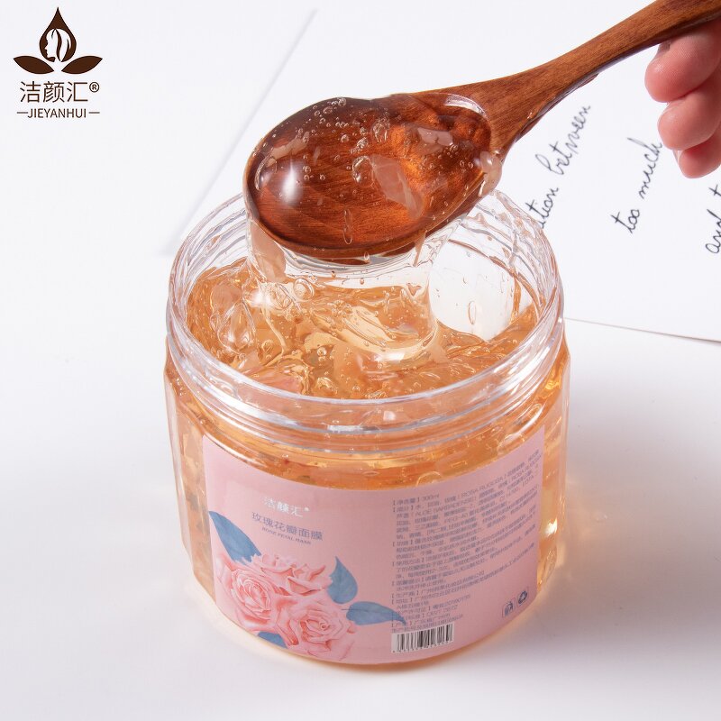 Facial Mask Manufacturer - 1kg Bulk Rose Petal Jelly Mask Moisturizing Soothing Sleep Clay Mask Private Label