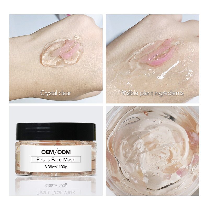 Face Mask Manufacturer - OEM Private Label Korean Rose Petal Gel Mask Clay Mask Moisturizing Organic