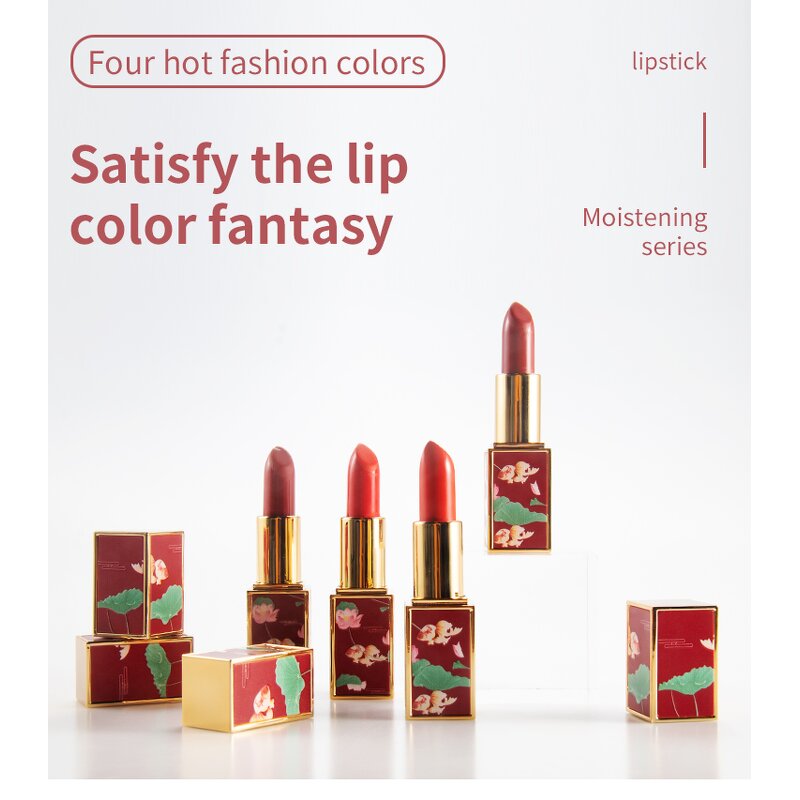 Lip Gloss Manufacturer - New Red Series Sexy Lipstick Chocolate Flavor Silky Lip Gloss Korean Cosmetics