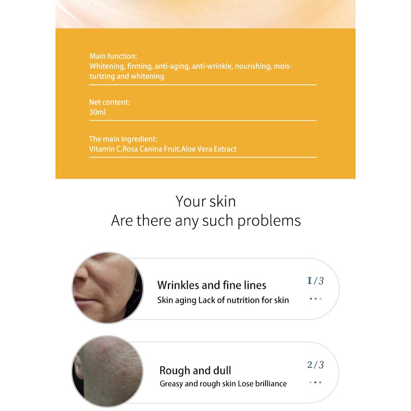 Face Serum Manufacturer - Best Selling Custom High Quality Anti Aging Hyaluronic Vitamin C Serum