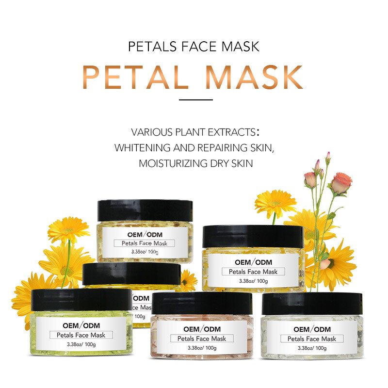 Face Mask Manufacturer - OEM Private Label Korean Rose Petal Gel Mask Clay Mask Moisturizing Organic