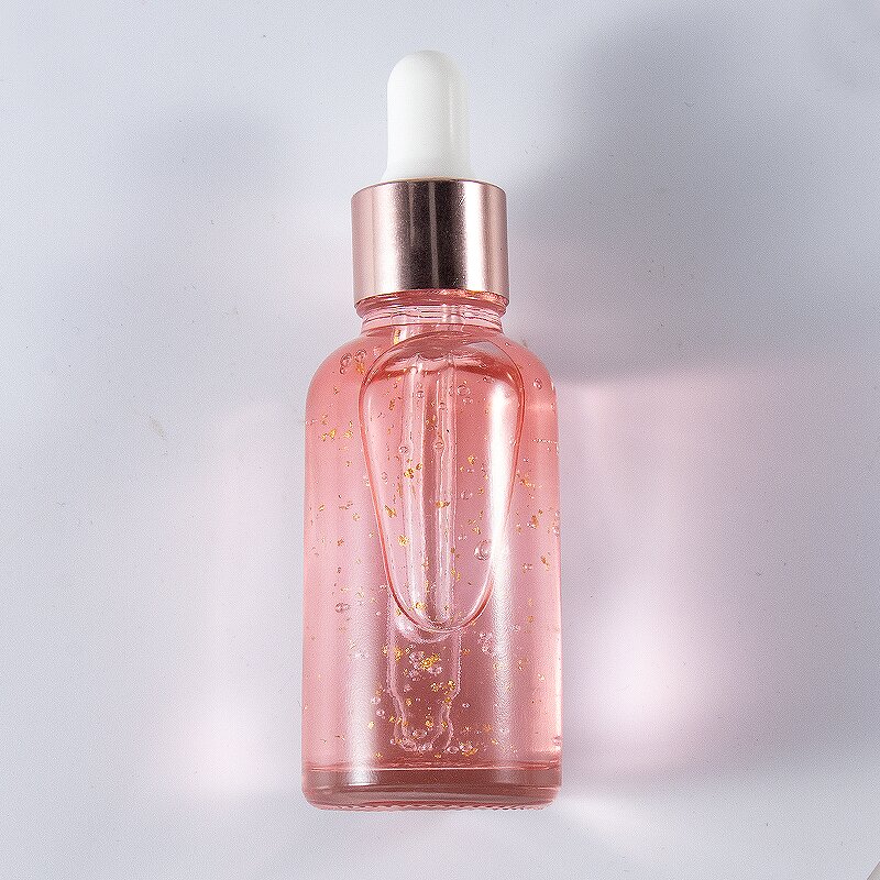 Face Serum Manufacturer - Radiant Skin Glowing 24k Gold Rose Serum Organic Shrink Pores Refresh Moisturizing