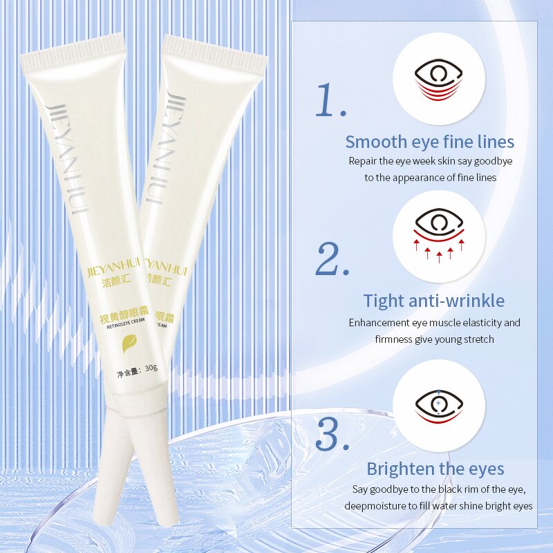 Eye Cream Manufacturer - Wholesale Retinol Eye Cream Squalane Repairs Reduce Wrinkles Anti-Aging Hyaluronic Acid