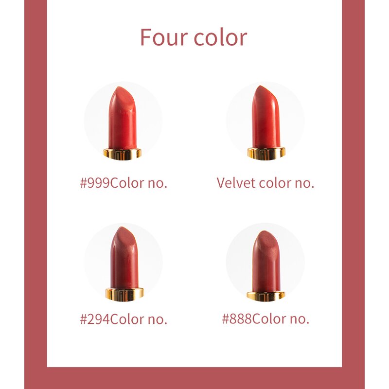 Lip Gloss Manufacturer - New Red Series Sexy Lipstick Chocolate Flavor Silky Lip Gloss Korean Cosmetics