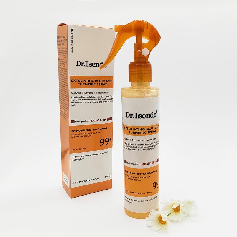Body Scrub Spray Manufacturer - 200ml Kojic Acid Turmeric Exfoliating & OEM/ODM