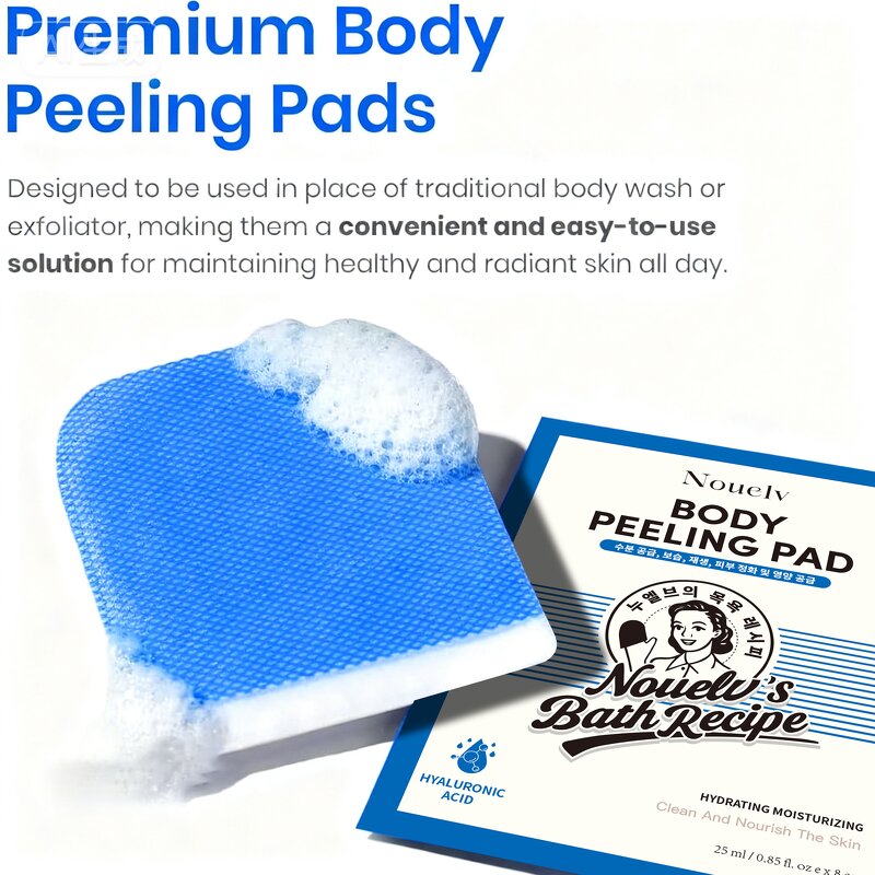 Body Peeling Pad Manufacturer - 8 Pads Bath Recipe with Hyaluronic Acid Exfoliating & OEM/ODM