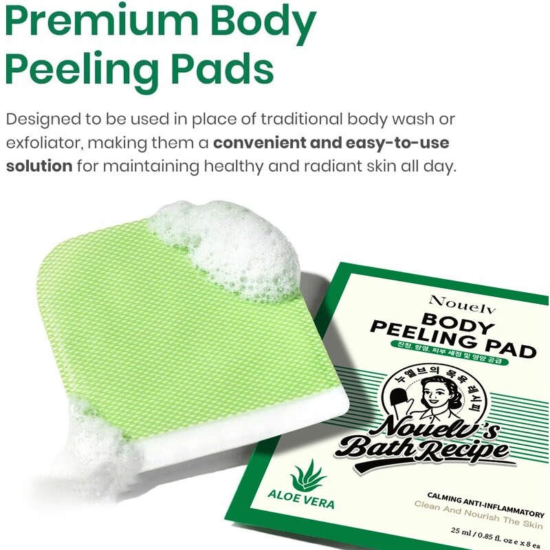 Body Peeling Pad Manufacturer - 8-Piece Aloe Vera Exfoliating Whitening & OEM/ODM Factory