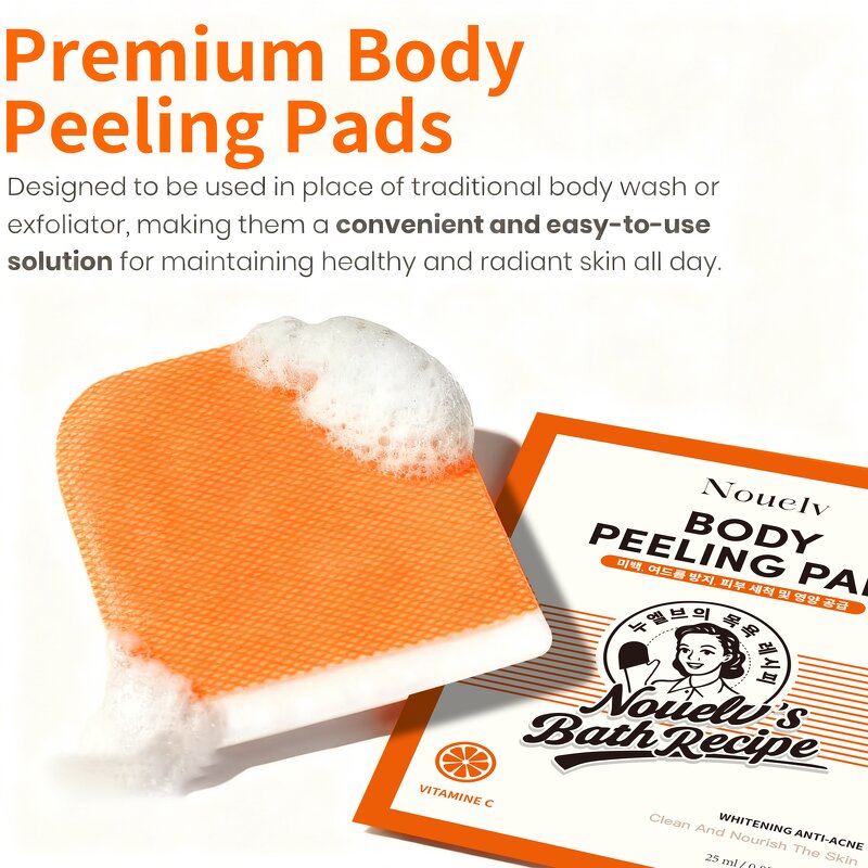Body Peeling Pad Manufacturer - 8 Pads with Vitamin C Exfoliating Whitening & OEM/ODM Factory