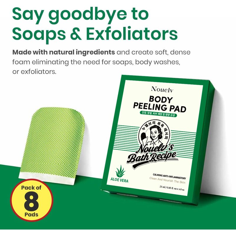 Body Peeling Pad Manufacturer - 8-Piece Aloe Vera Exfoliating Whitening & OEM/ODM Factory