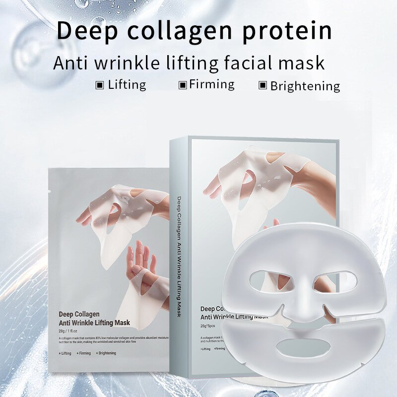 Sheet Mask Manufacturer - 5 Pieces Deep Collagen Anti-Wrinkle Lifting Firming & OEM Wholesale