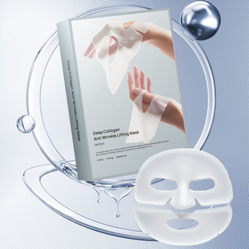 Sheet Mask Manufacturer - 5 Pieces Deep Collagen Anti-Wrinkle Lifting Firming & OEM Wholesale