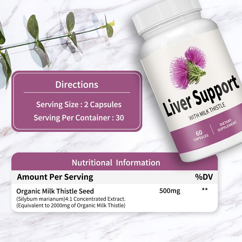 Milk Thistle Capsules Manufacturer - Silymarin Extract Liver Detox & Natural Organic