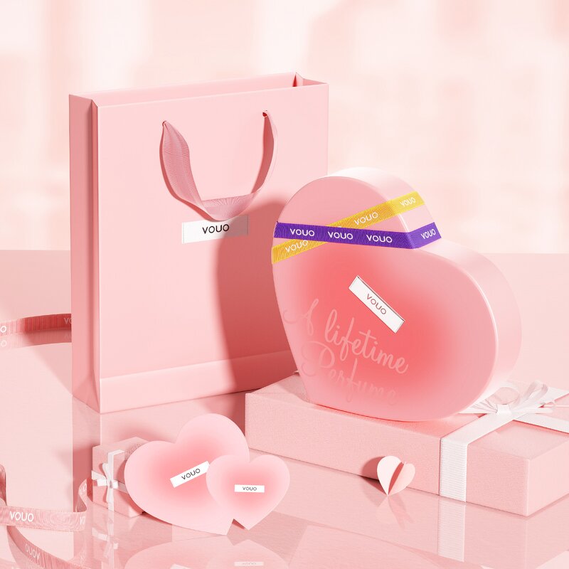 Perfume Set Manufacturer - Heart Box I Love You - Lipstick 2 in 1 Valentine's Day Gift