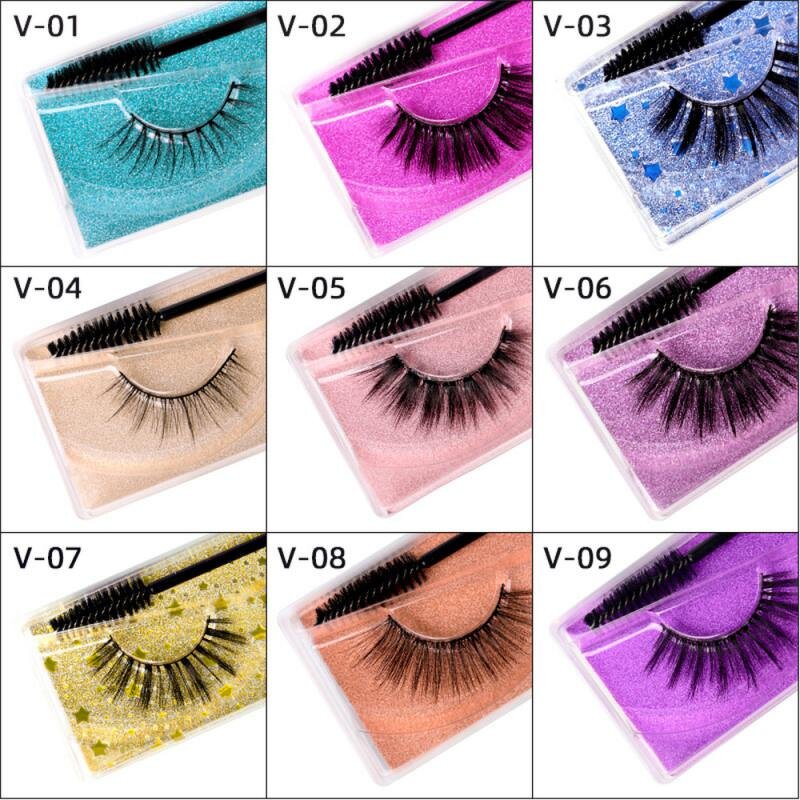 Eyelashes Manufacturer - Mink 1pair V Shape - Invisible Plastic Cotton Wholesale