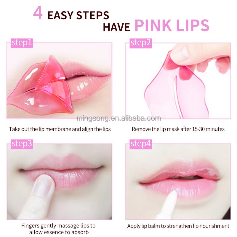 Lip Mask Manufacturer - Collagen Rose Private Label - Pink Gel Patch Custom Wholesale