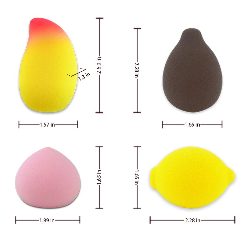Makeup Sponge Manufacturer - Latex-free - Fruit Peach Mango Avocado New Arrival