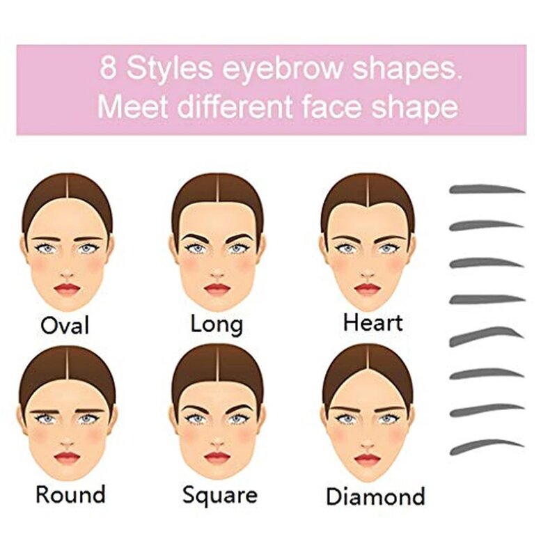 Eyebrow Stencil Kit Manufacturer - Low MOQ Custom ODM 8 in 1 - Grooming Shaping Reusable