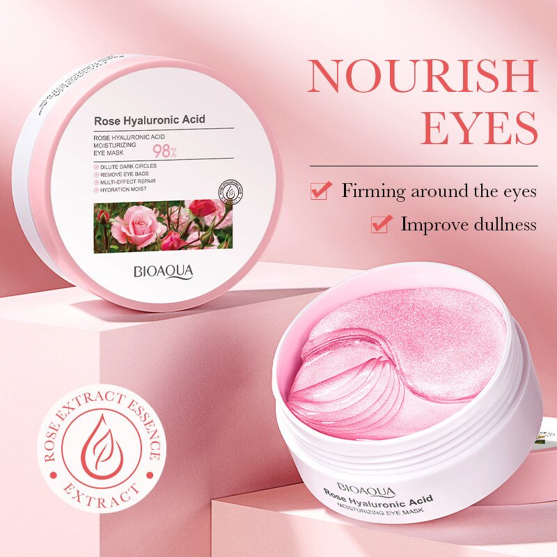 Eye Mask Manufacturer - BIOAOUA Rose Cotton - Hydrates Moisturizes Improve Eye Lines