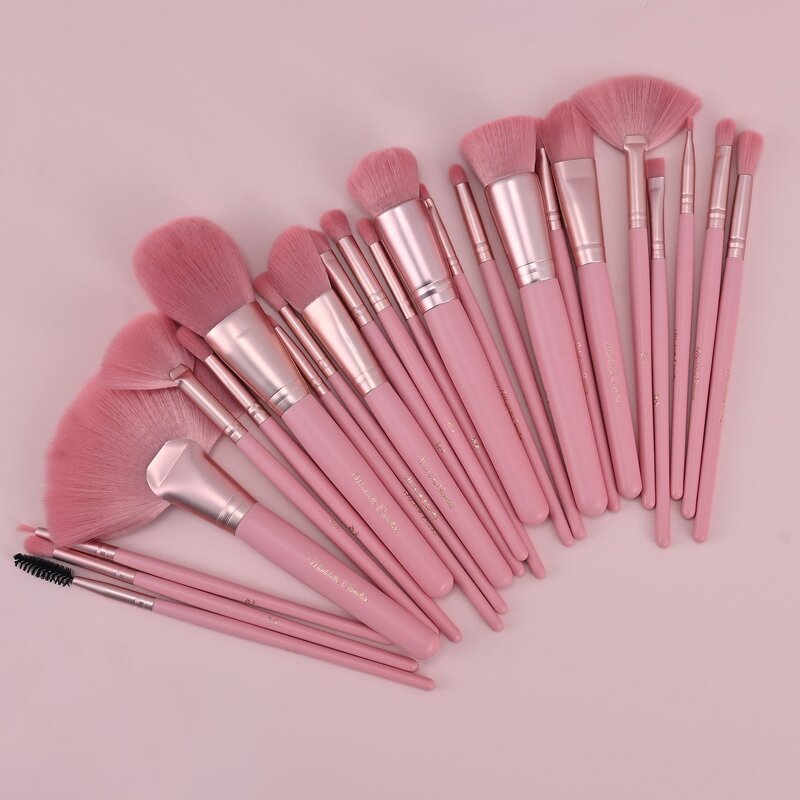 Makeup Brush Set Manufacturer - Synthetic Hair With Bag - 24pcs Plastic Handle Private Label