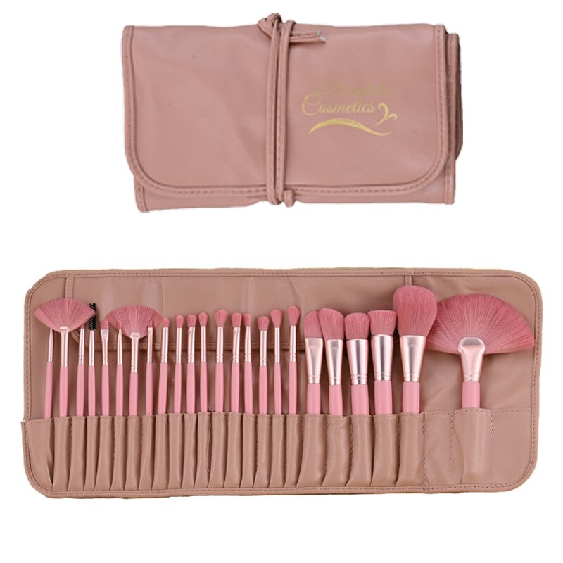 Makeup Brush Set Manufacturer - Synthetic Hair With Bag - 24pcs Plastic Handle Private Label