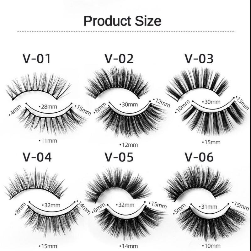 Eyelashes Manufacturer - Mink 1pair V Shape - Invisible Plastic Cotton Wholesale