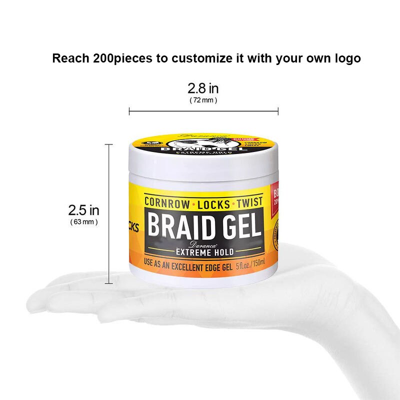 Braid Gel Manufacturer - Low MOQ Non Flaking - Strong Hold Water Base Private Label