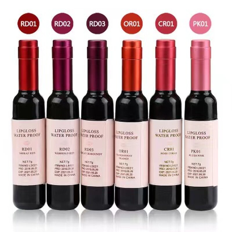Lipstick Set Manufacturer - 6 Colors Wine Bottle Style - Long Lasting Durable