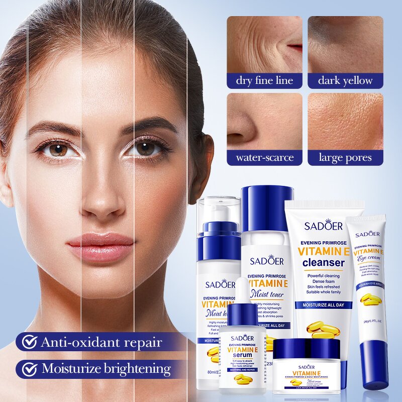 Skin Care Set Manufacturer - SADOER Vitamin E 6-piece - Brightening Moisturizing Organic Korean