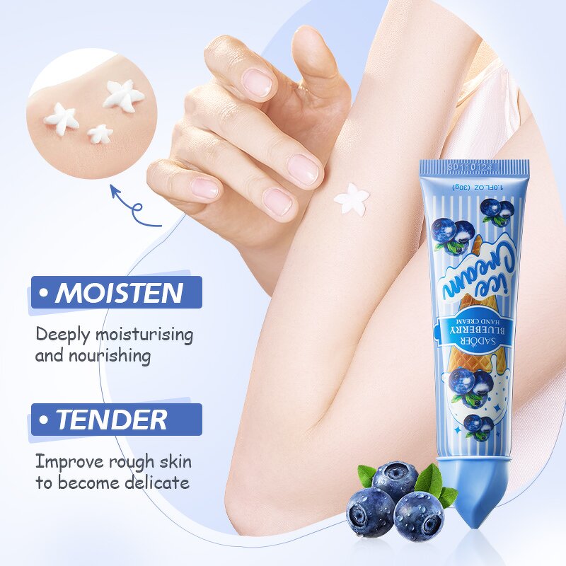 Hand Cream Set Manufacturer - SADOER 5 in 1 - Moisturizing Whitening Blueberry Fruit