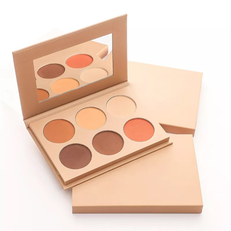 Face Palette Manufacturer - Private Label Custom - 6 Colors Highlight Contour